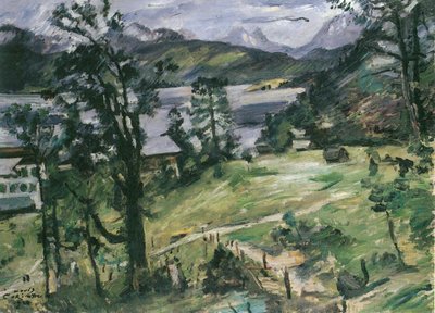 Landscape at the Walchensee with Larch by Lovis Corinth